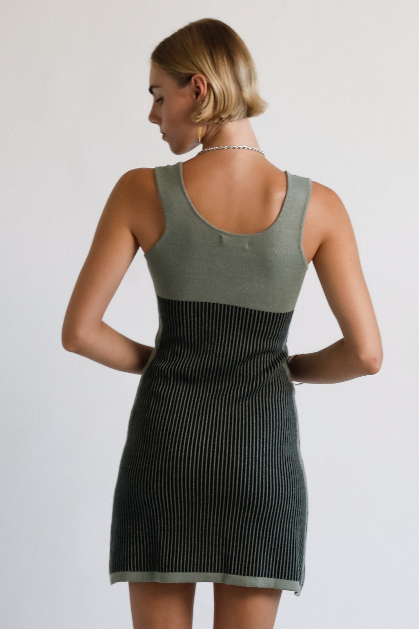 SUKI MINI DRESS - BLACK PINE