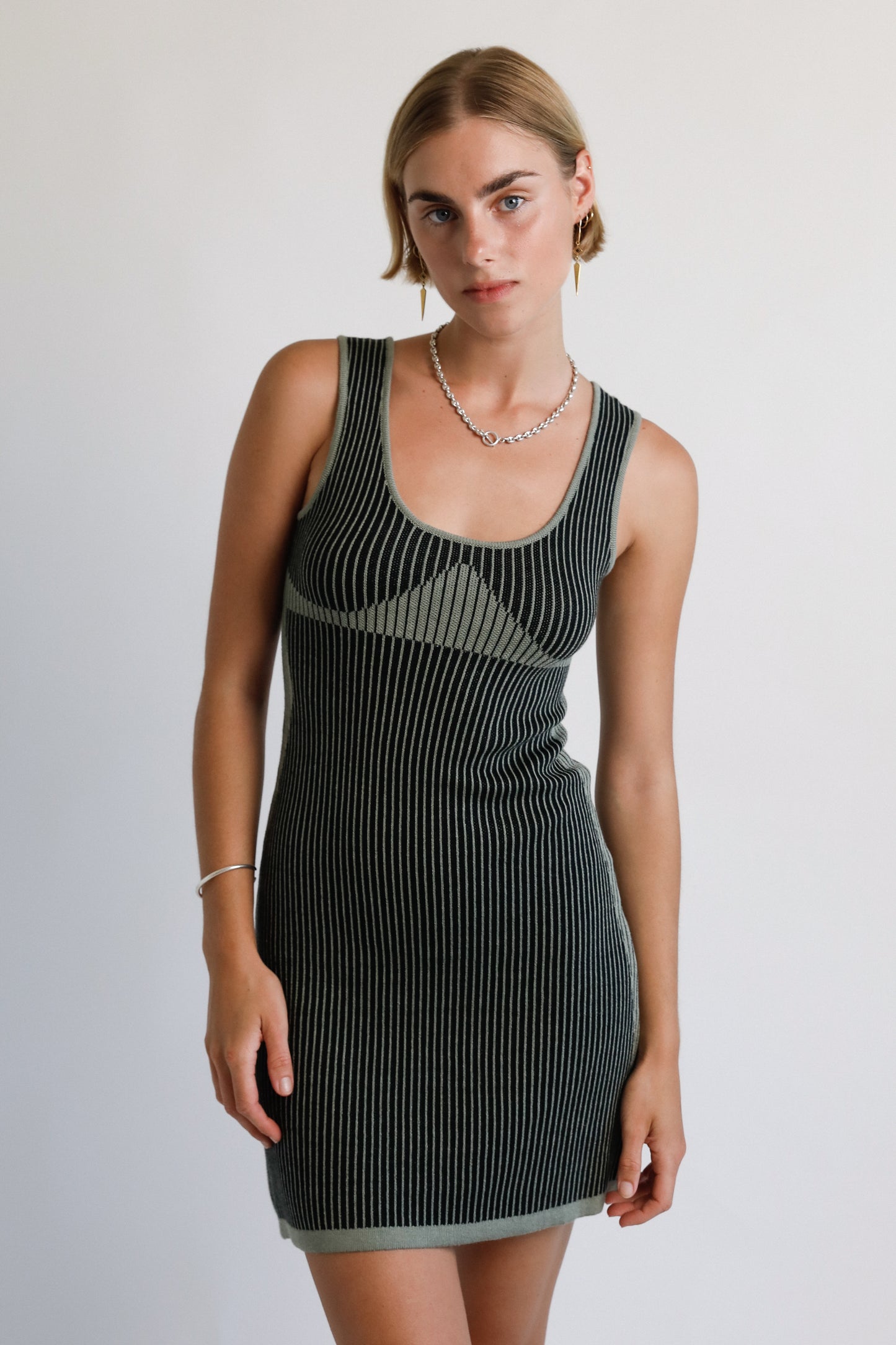 SUKI MINI DRESS - BLACK PINE