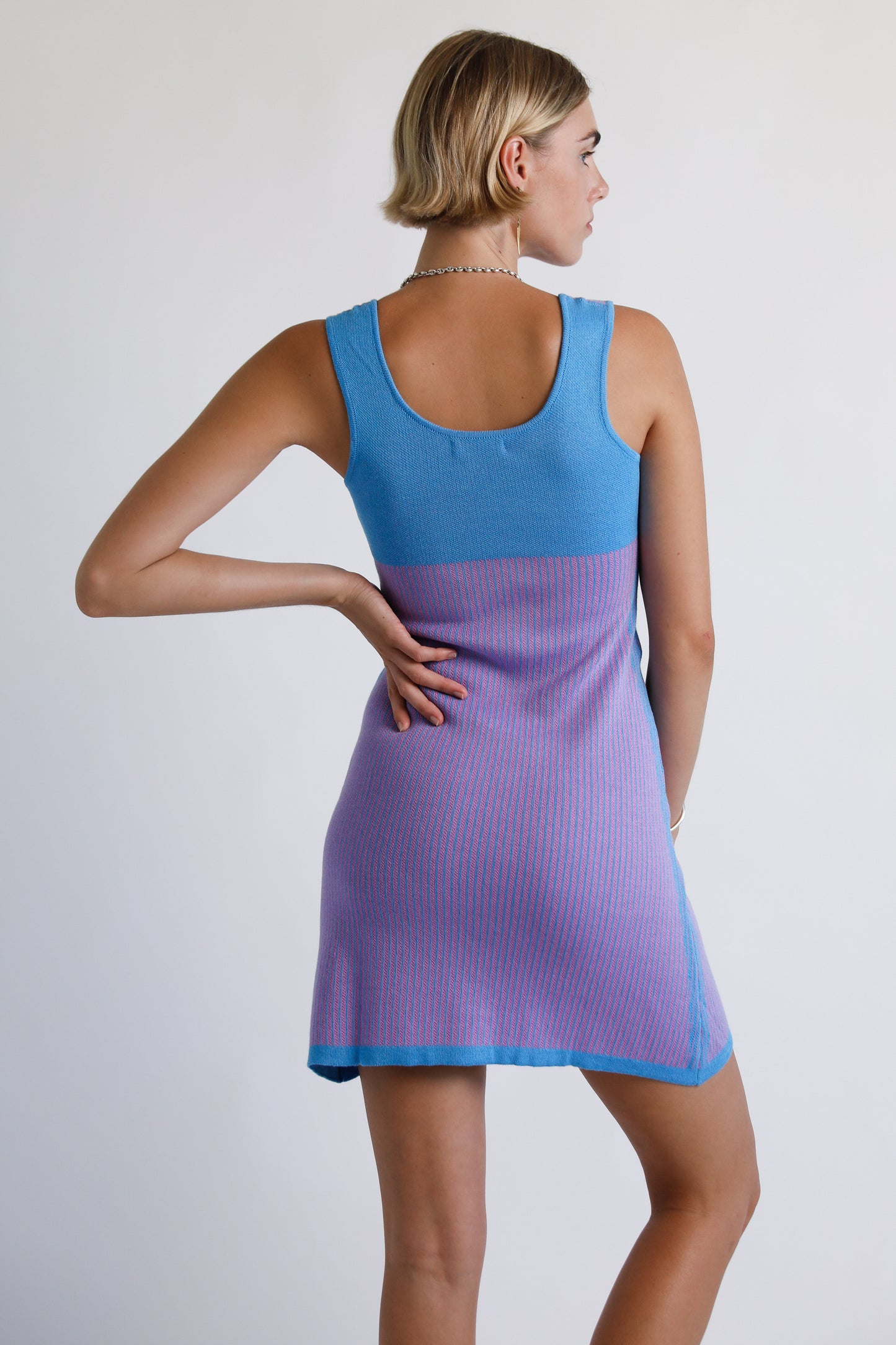 SUKI MINI DRESS - PURPLE SKY