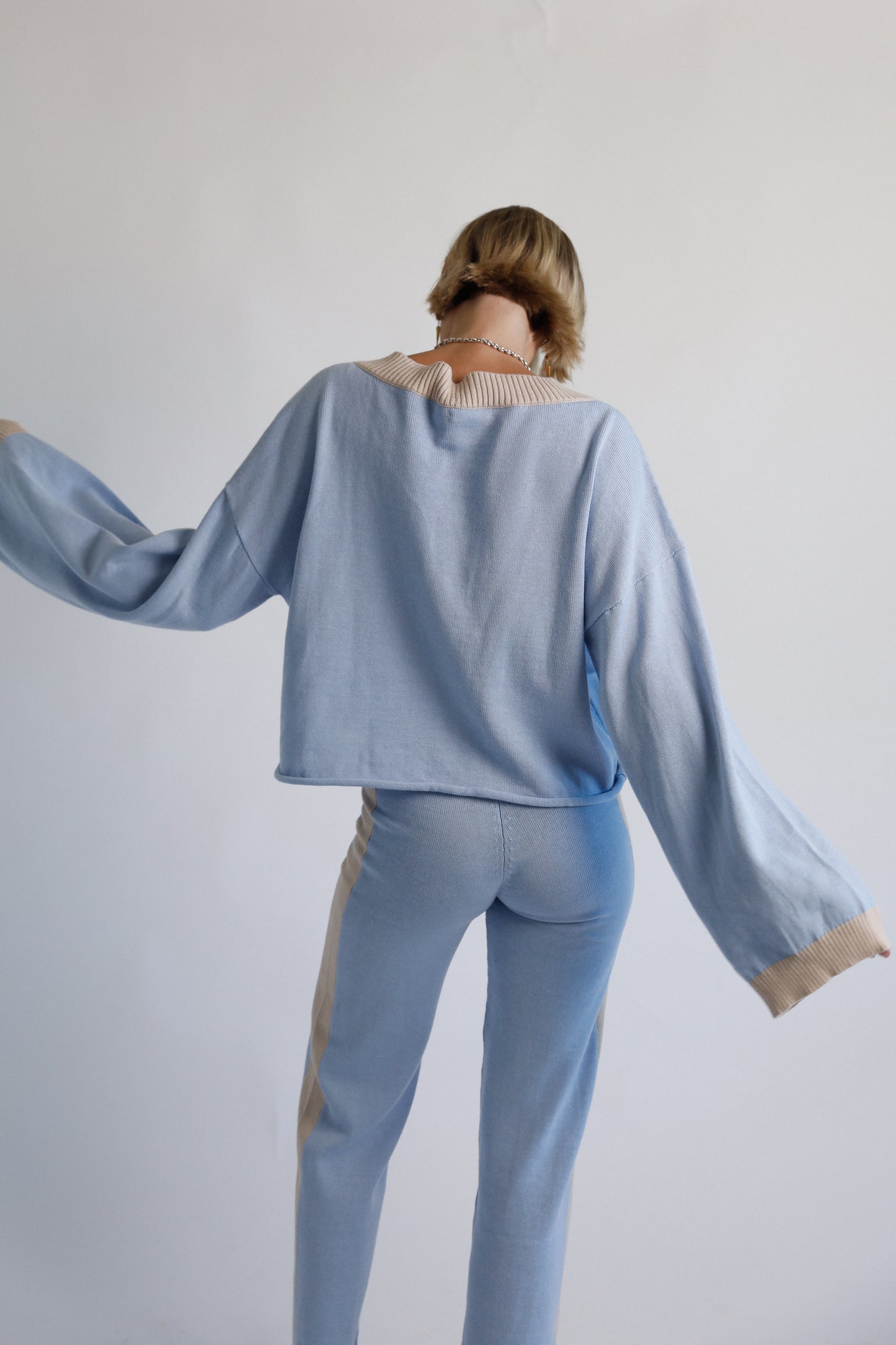 CASSIE PANTS - LIGHT BLUE SAND