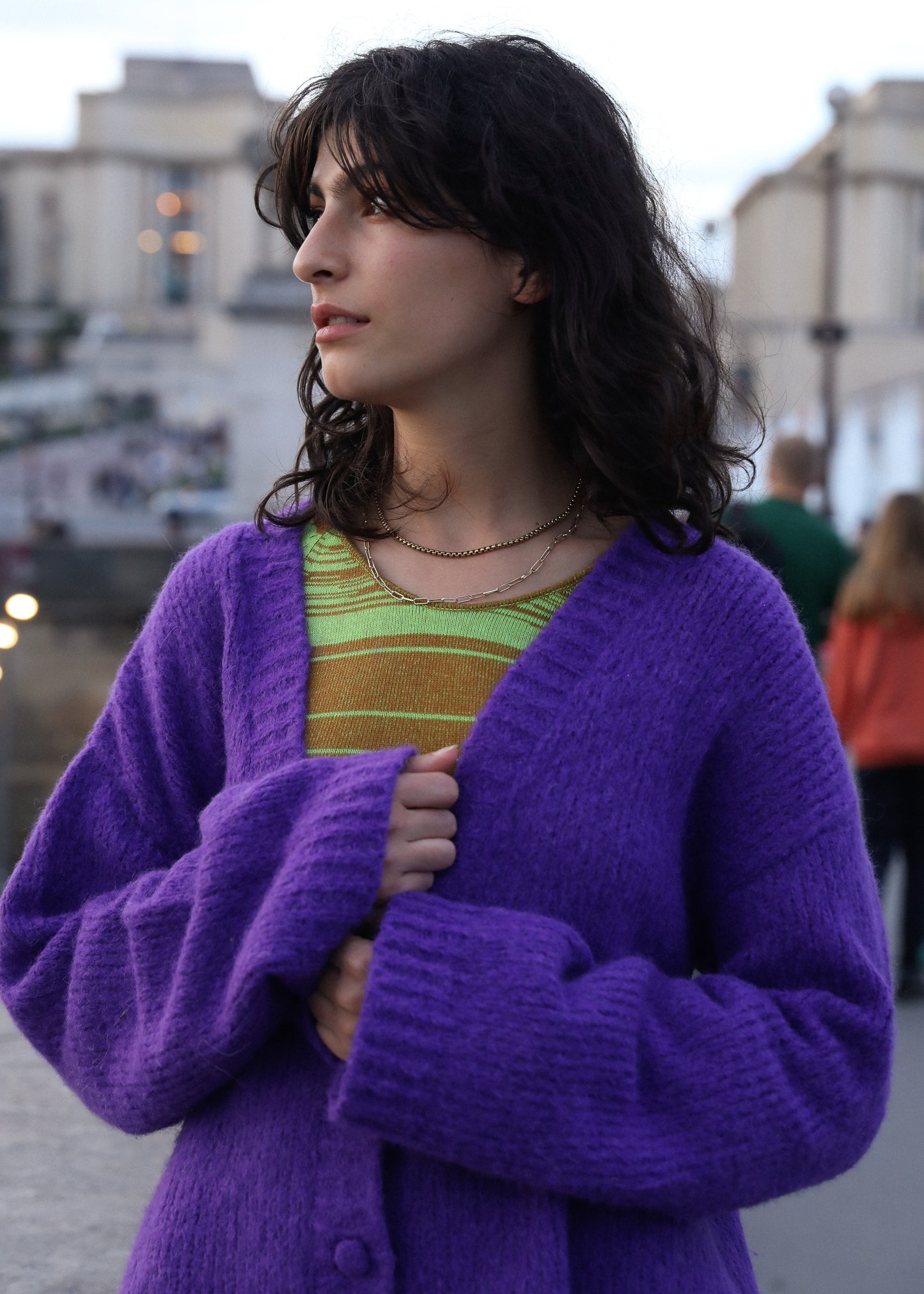 BLAIR CARDIGAN - VIOLET