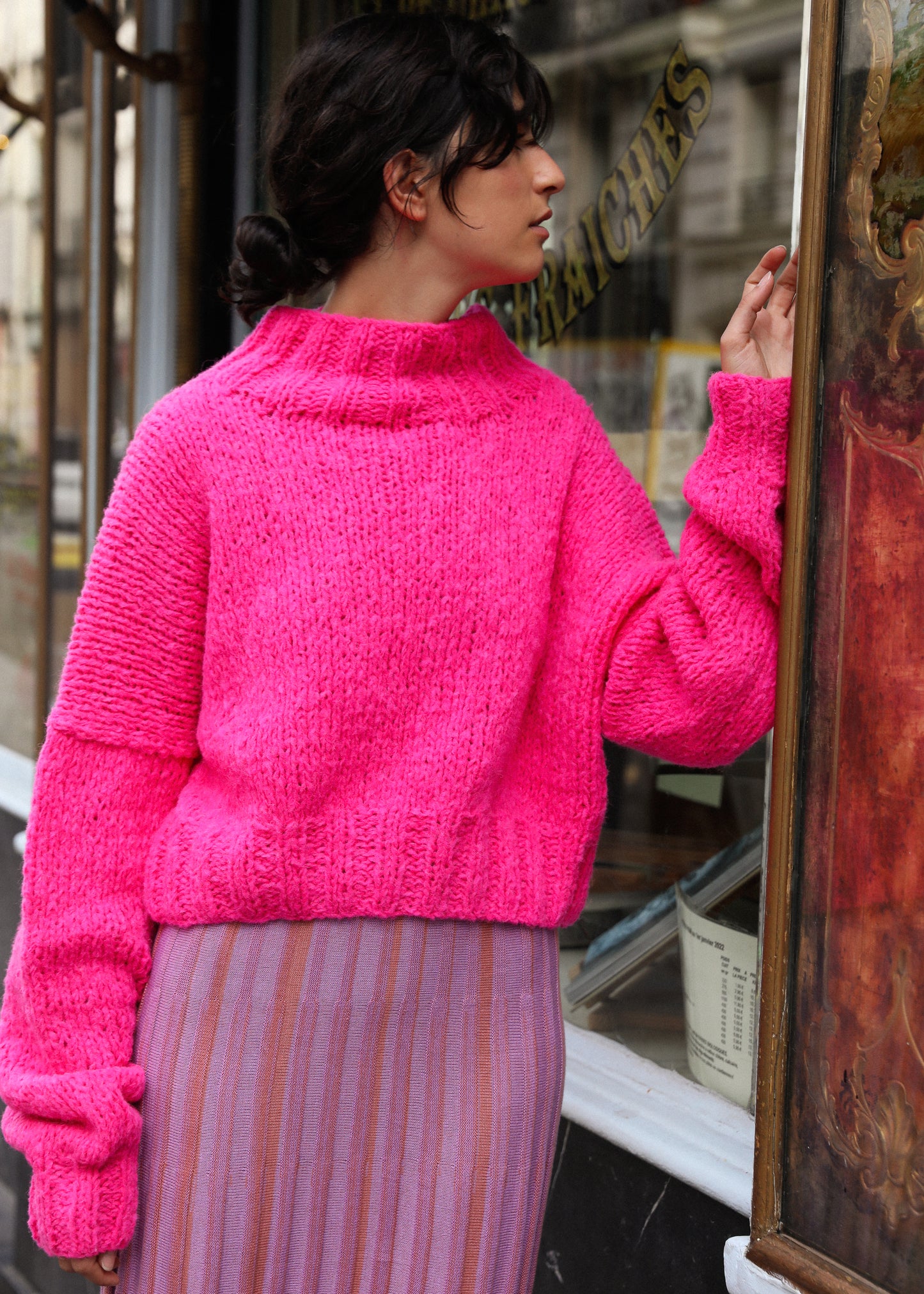 GIGI KNIT - FLAMING FUCHSIA